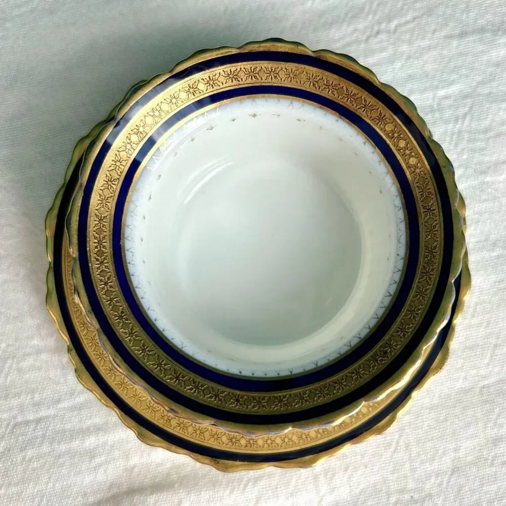 Vintage Hohenberg Ware Bavaria Ramekin with Under Plate